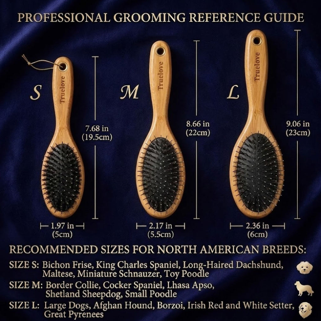 The Noble Groom Brush — Dual-Sided Bamboo & Boar Bristle Dog Brush