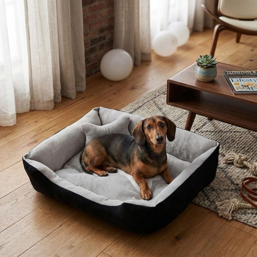 The Noble Kennel Bed — Luxury Square Dog Bed for Medium & Large Dogs