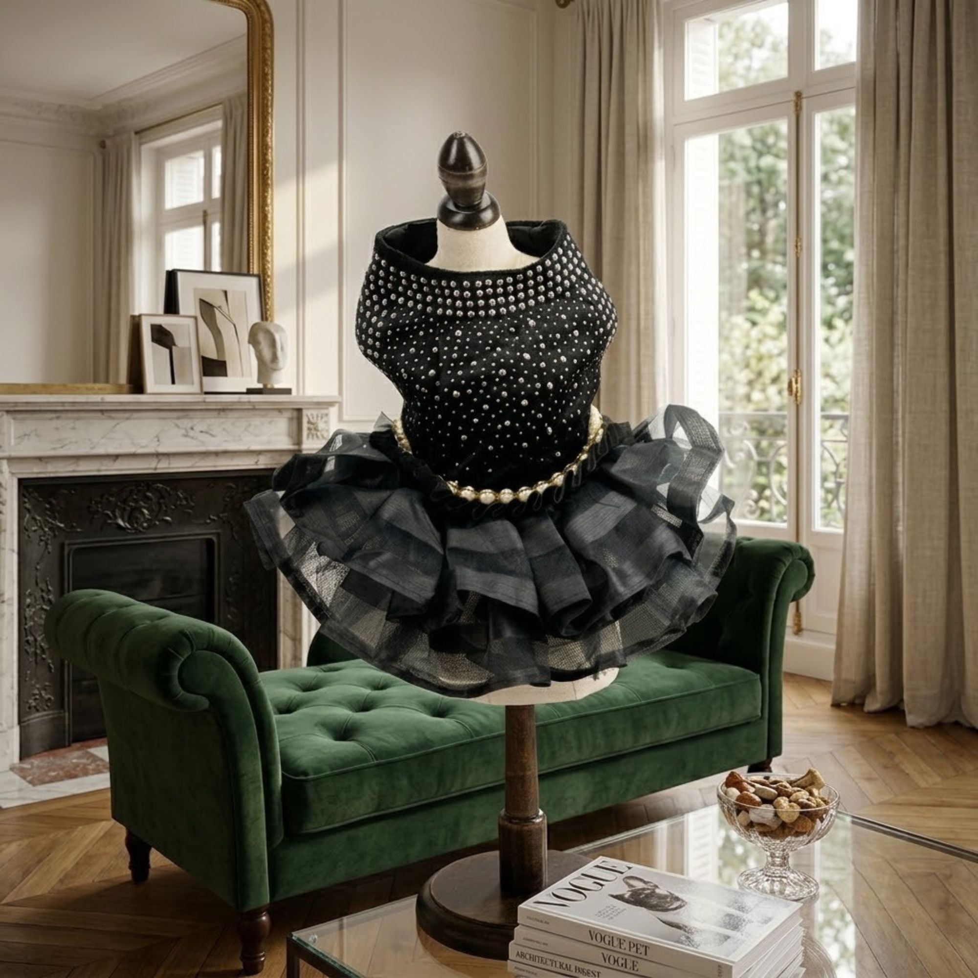 Black Princess Wedding Dress for Dogs | Luxury Skirt