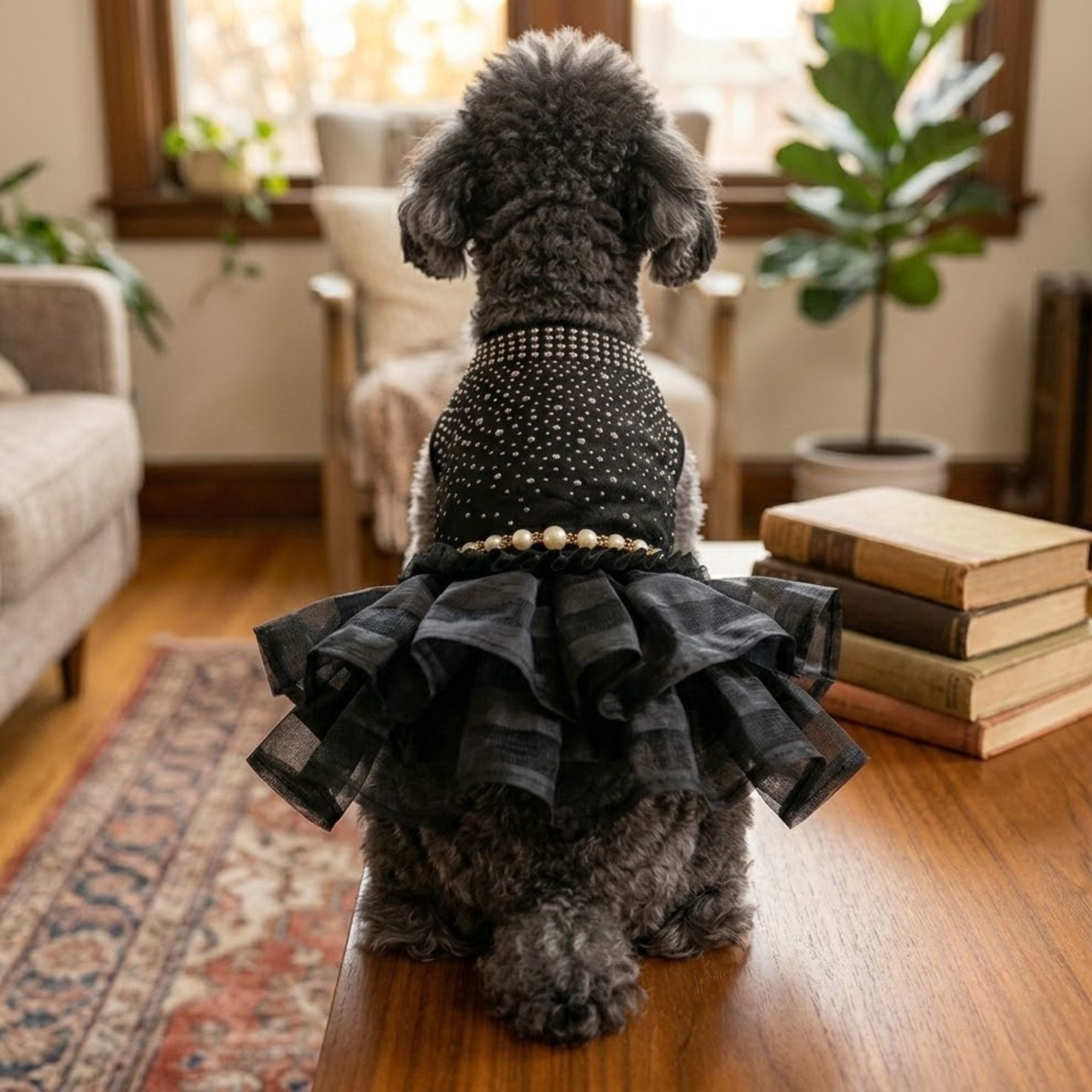 Black Princess Wedding Dress for Dogs | Luxury Skirt