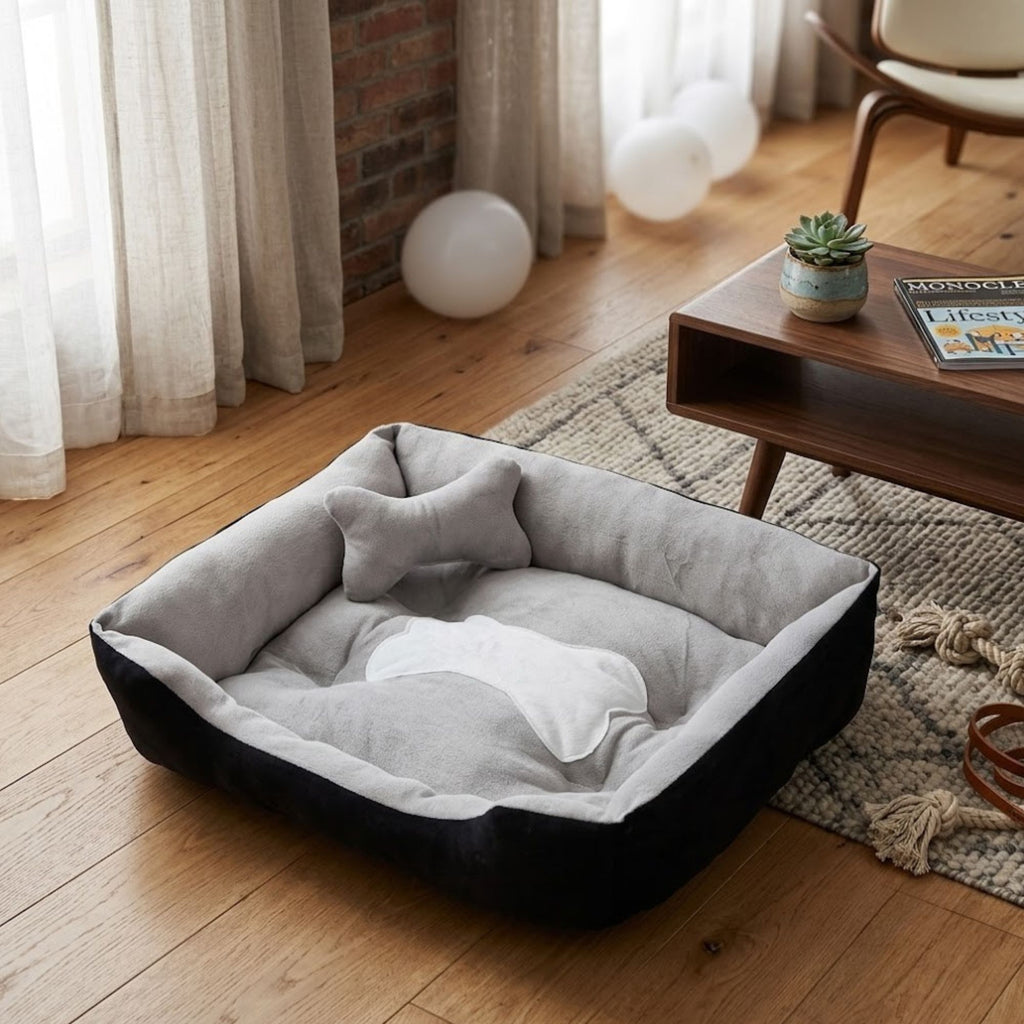 The Noble Kennel Bed — Luxury Square Dog Bed for Medium & Large Dogs