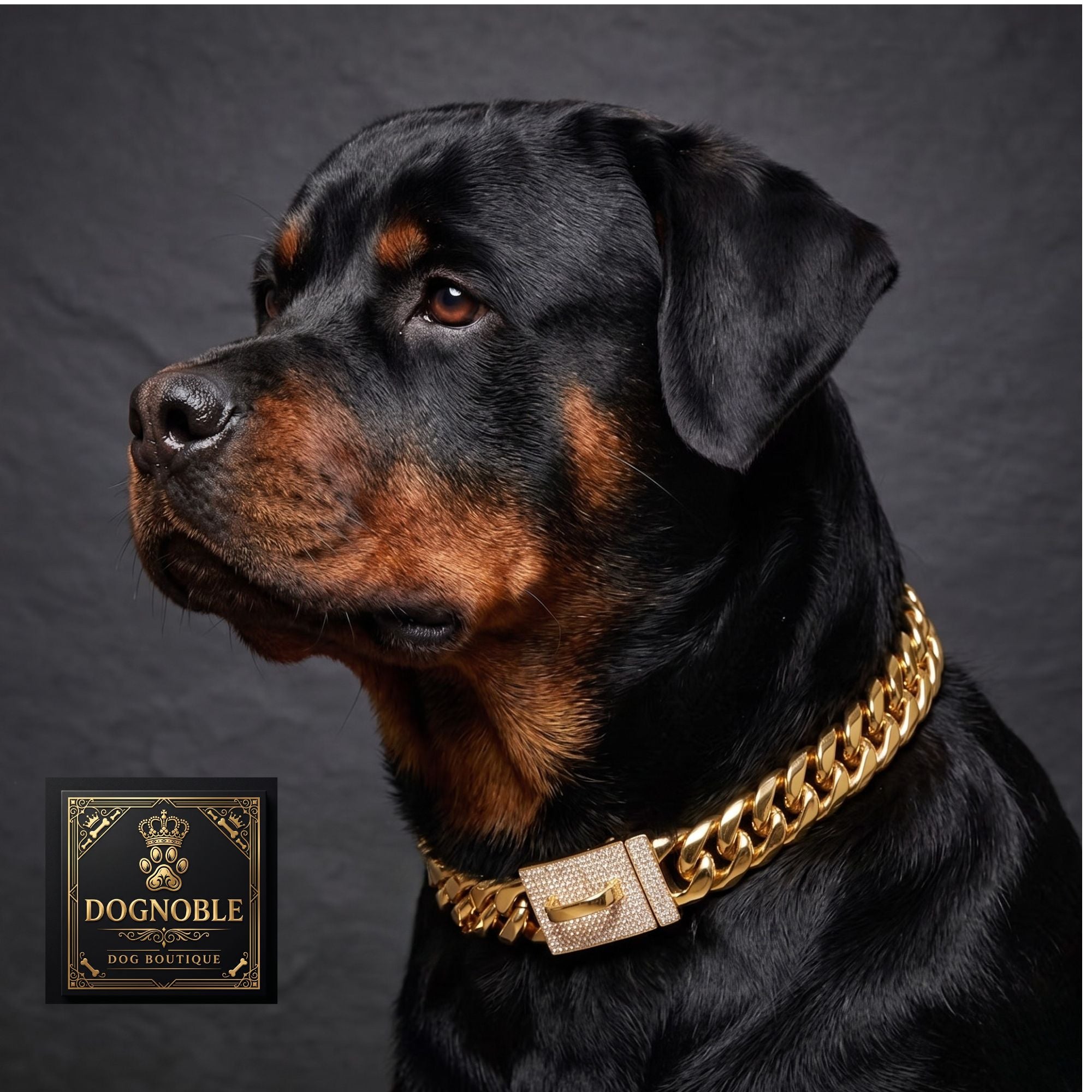 The Noble Chain Collar — Luxury Gold Cuban Link Dog Collar