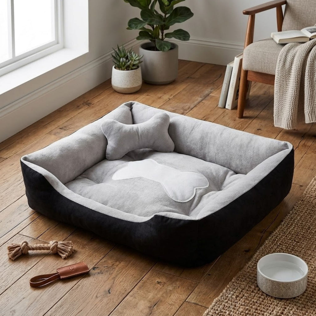 The Noble Kennel Bed — Luxury Square Dog Bed for Medium & Large Dogs