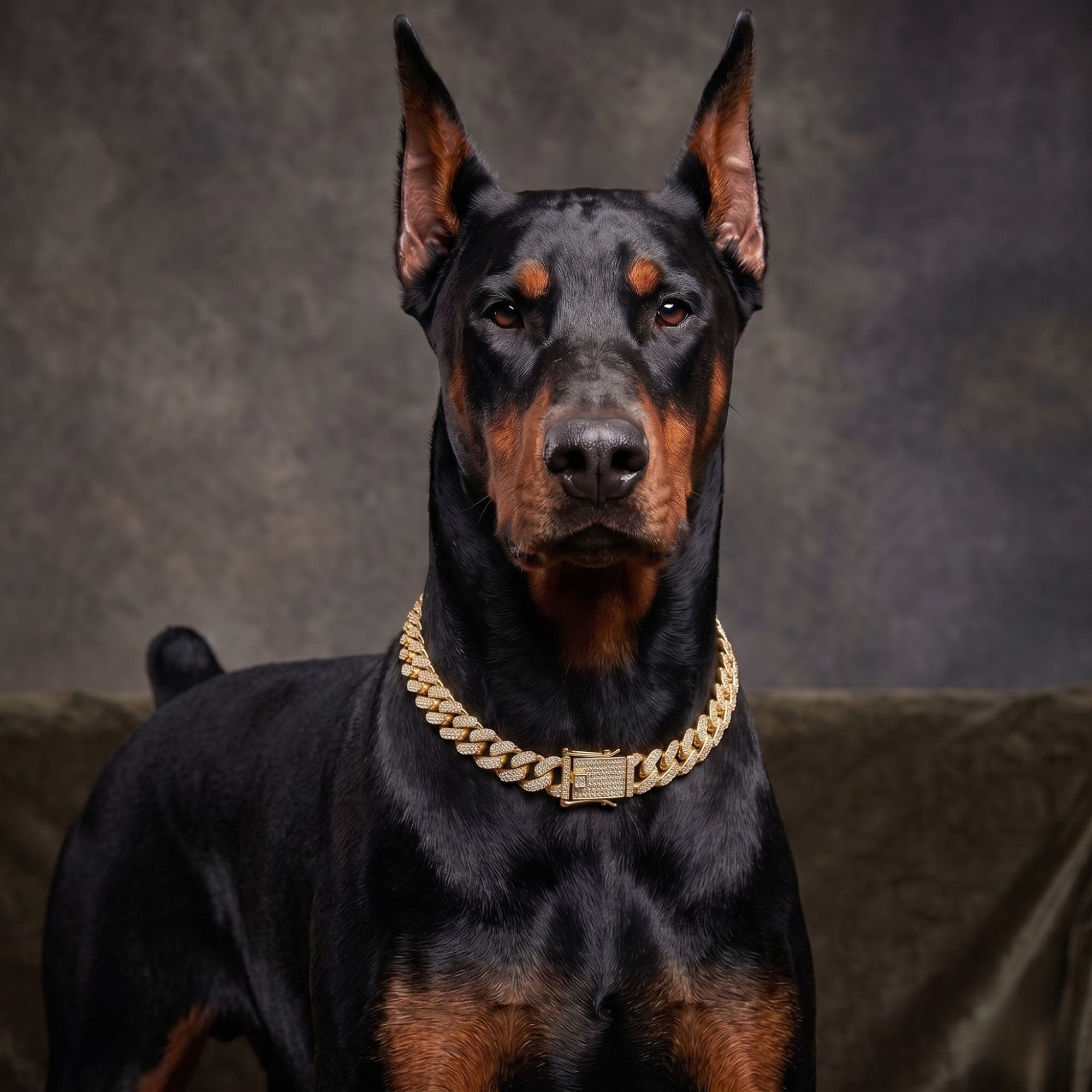Luxury Diamond Cuban Link Dog Collar – Gold & Silver