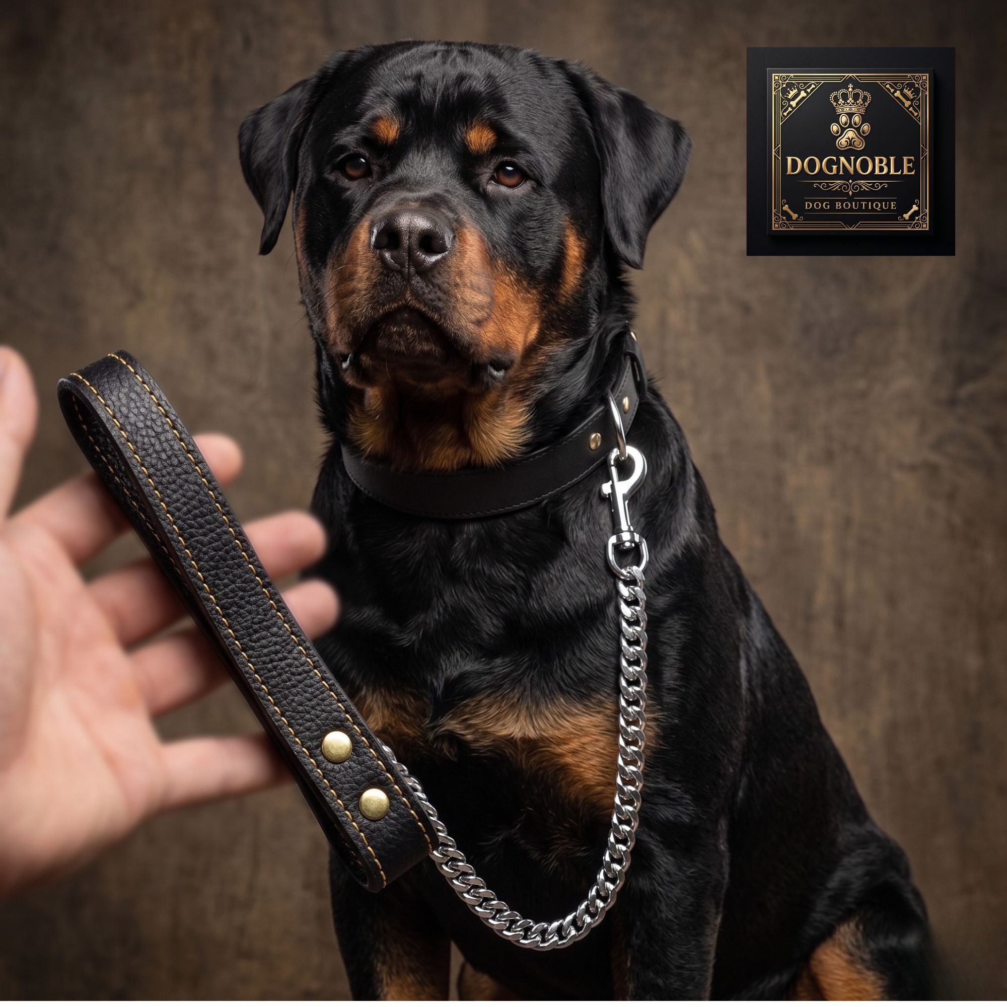 The Noble Chain Leash — Luxury Gold Dog Leash