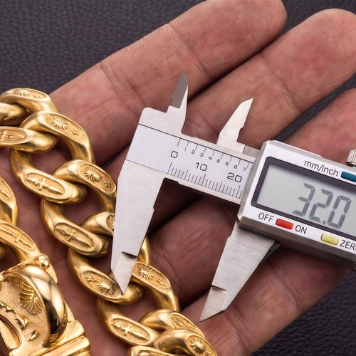 The Noble Bully Collar — Luxury 32MM Gold Chain Dog Collar
