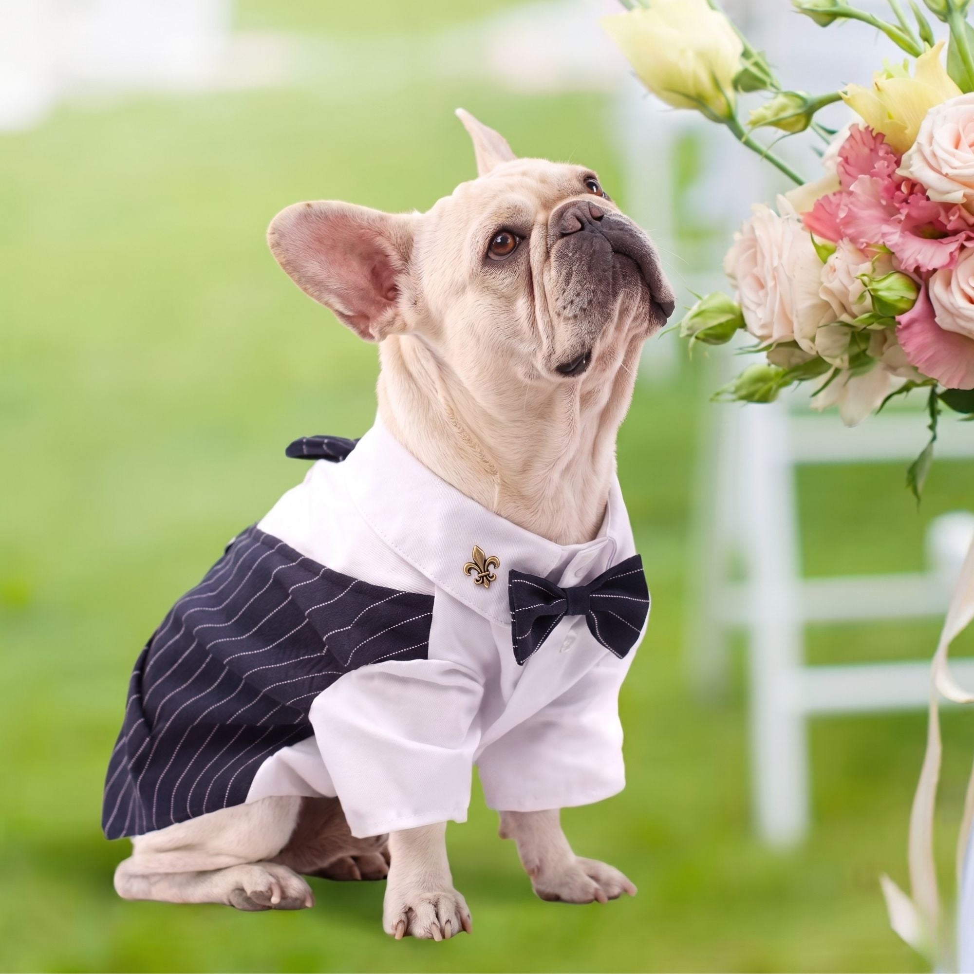 The Noble Stripe Suit — Luxury Dog Tuxedo