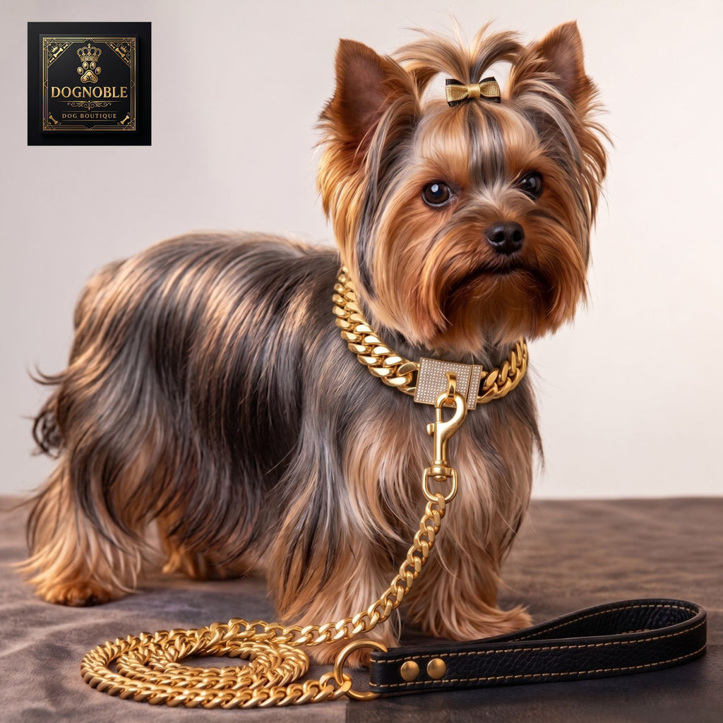 The Noble Chain Leash — Luxury Gold Dog Leash