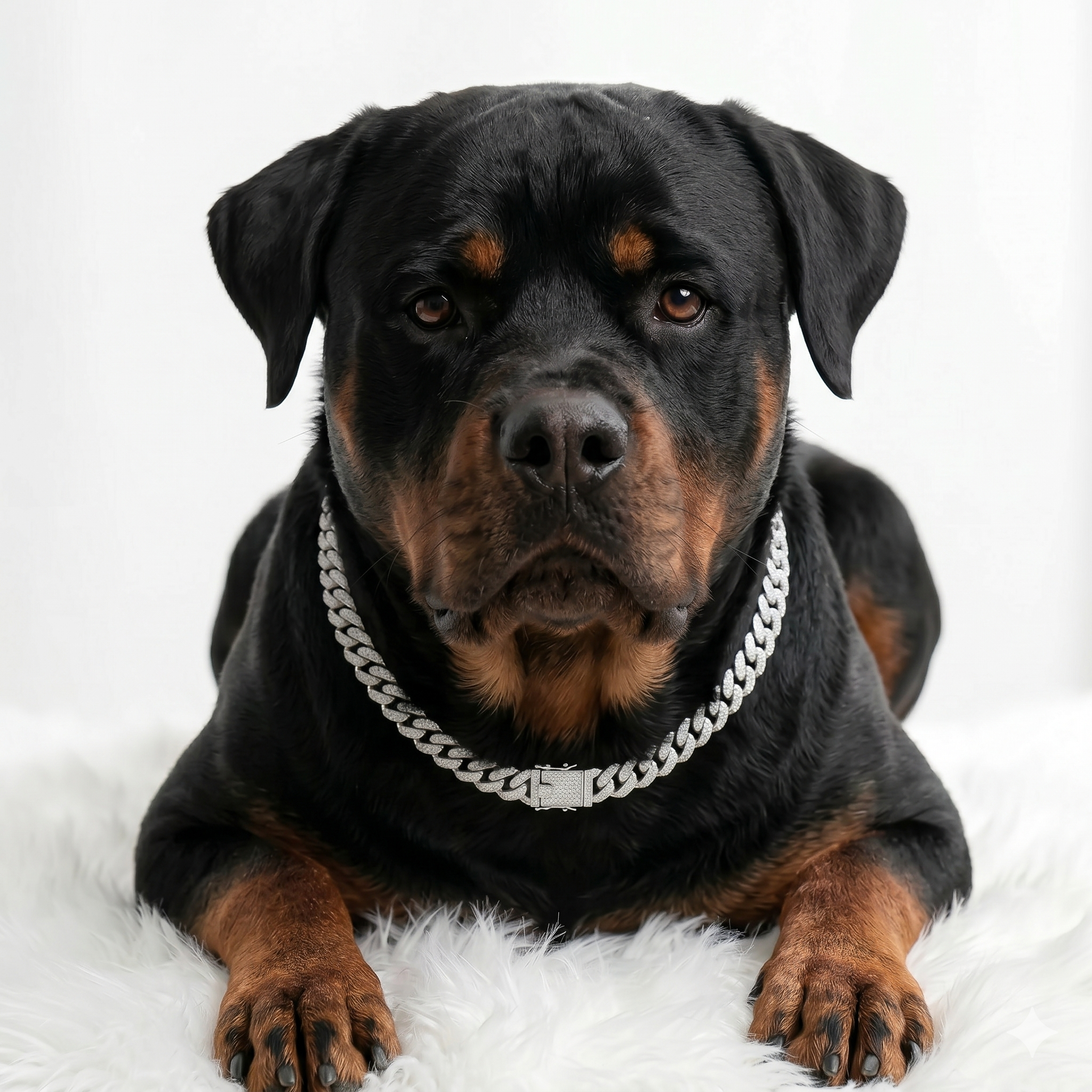 Luxury Diamond Cuban Link Dog Collar – Gold & Silver